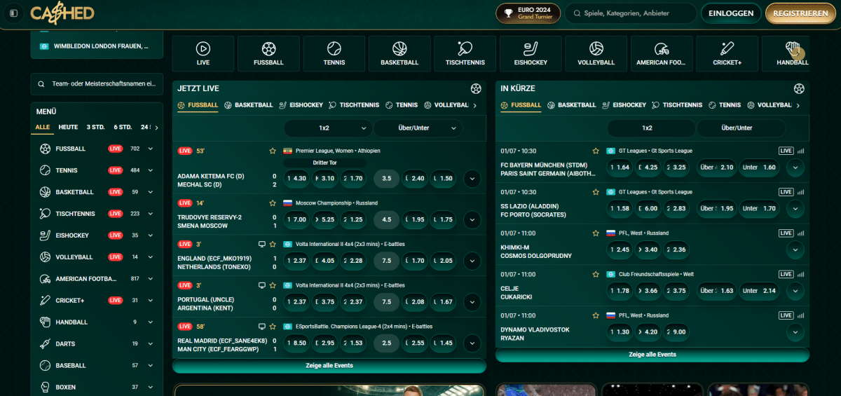 Cashed Sportwetten